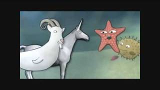 Video thumbnail of "Charlie the Unicorn - In the ocean blue with Lyrics"