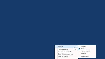 Windows 8.0 Professional - Add or Remove a Toolbar from the Taskbar
