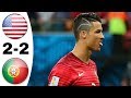 أمريكا ~ البرتغال 2-2 كأس العالم 2014 وجنون رؤوف خليف HD 720P