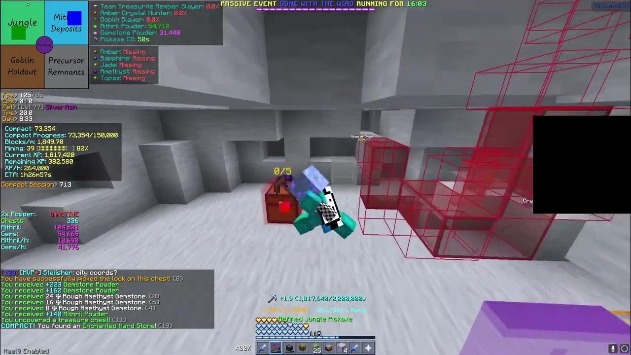 Hardstone Nuker/Powder Grinder hypixel skyblock YouTube