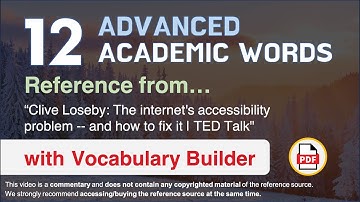 12 Advanced Academic Words Ref from "Clive Loseby: The internet