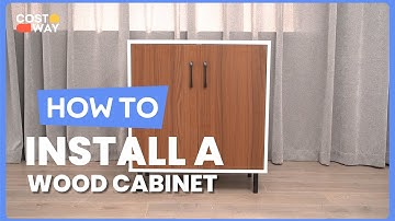 How to Install the Wood Buffet Side Cabinet with Doors and Adjustable Shelf | JV10716 #costway #how