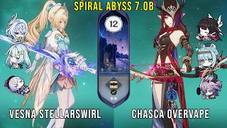 C0 Vesna Stellarswirl and C0 Chasca overvape | Genshin Impact Abyss 7.0b Floor 12 9 Stars screenshot 4