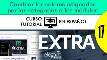 Cambiar los colores de los módulos asignados por las categorías en EXTRA de Elegant Themes
