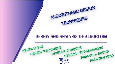 Algorithm Techniques | Design #Techniques | Lec 8 | Design & Analysis of Algorithm