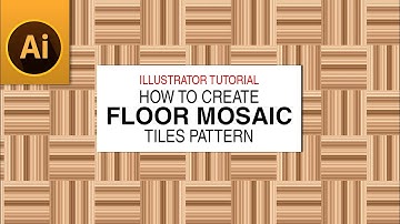Create Vector Mosaic Wooden Floor Tiles Pattern Background in Adobe Illustrator