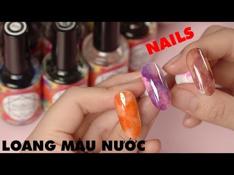 Video Hướng dẫn cách làm nails loang màu nước đơn giản - sử... - youtube
