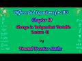 Lecture 41: Change of Independent Variable | Linear Differential Equations of Second Order