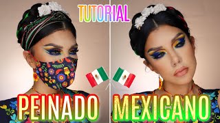 ??PEINADO  Trenzas Frida INVERTIDAS/ patrio mexicano | auroramakeup