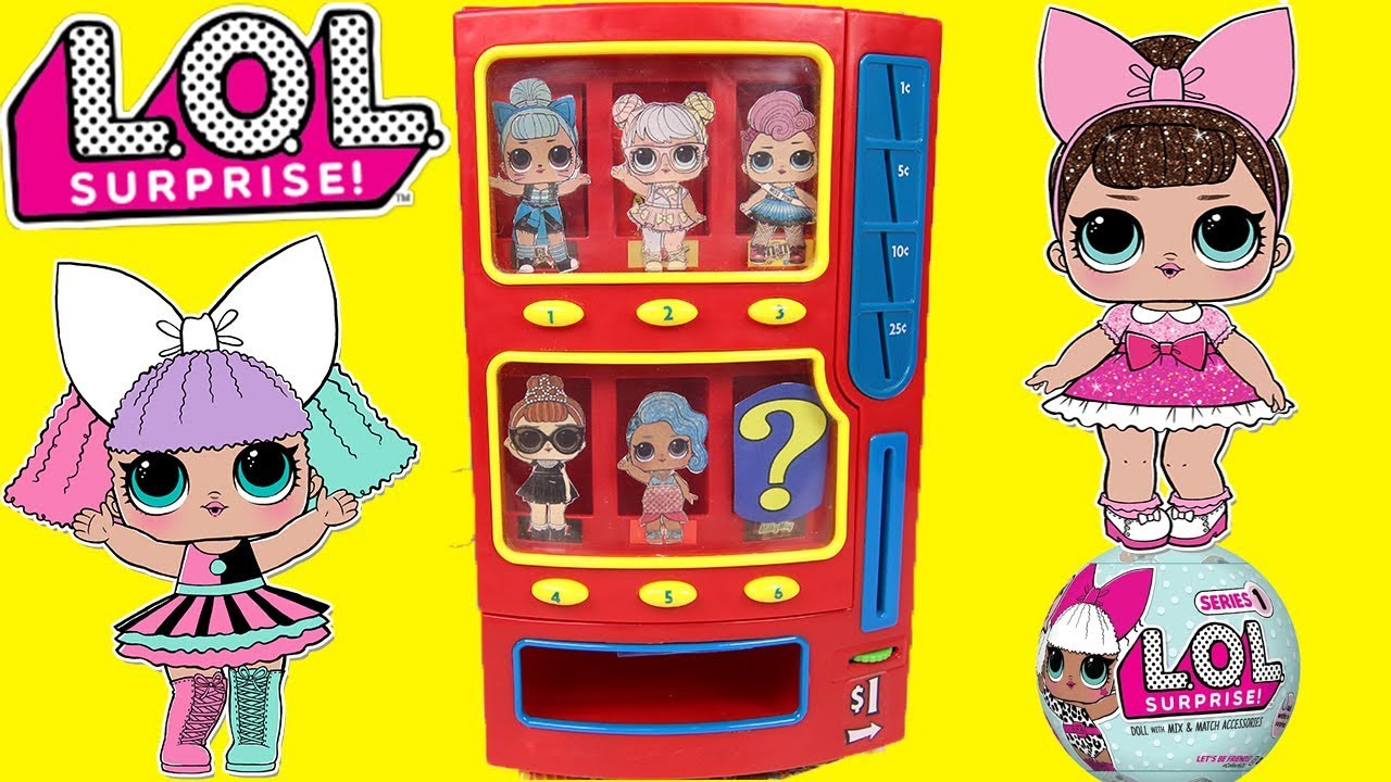 LOL SURPRISE LUXE Vending Machine Game with Fingerlings, Play Doh