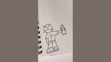 Simple graffiti character. #easydrawing #shorts  #graffitiart #tutorial #fyp