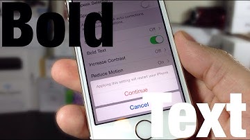 Bold Text - Revert iOS 7 Text Back To iOS 6
