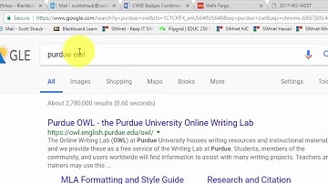 Purdue OWL - A Super Quick Intro