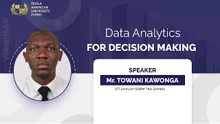 Mr. Towani Kawonga's Webinar on Data Analytics for Project Management