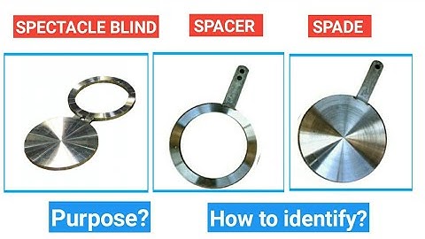 Spectacle blind | Spacer Ring | Spade | How to identify in field and drawing?