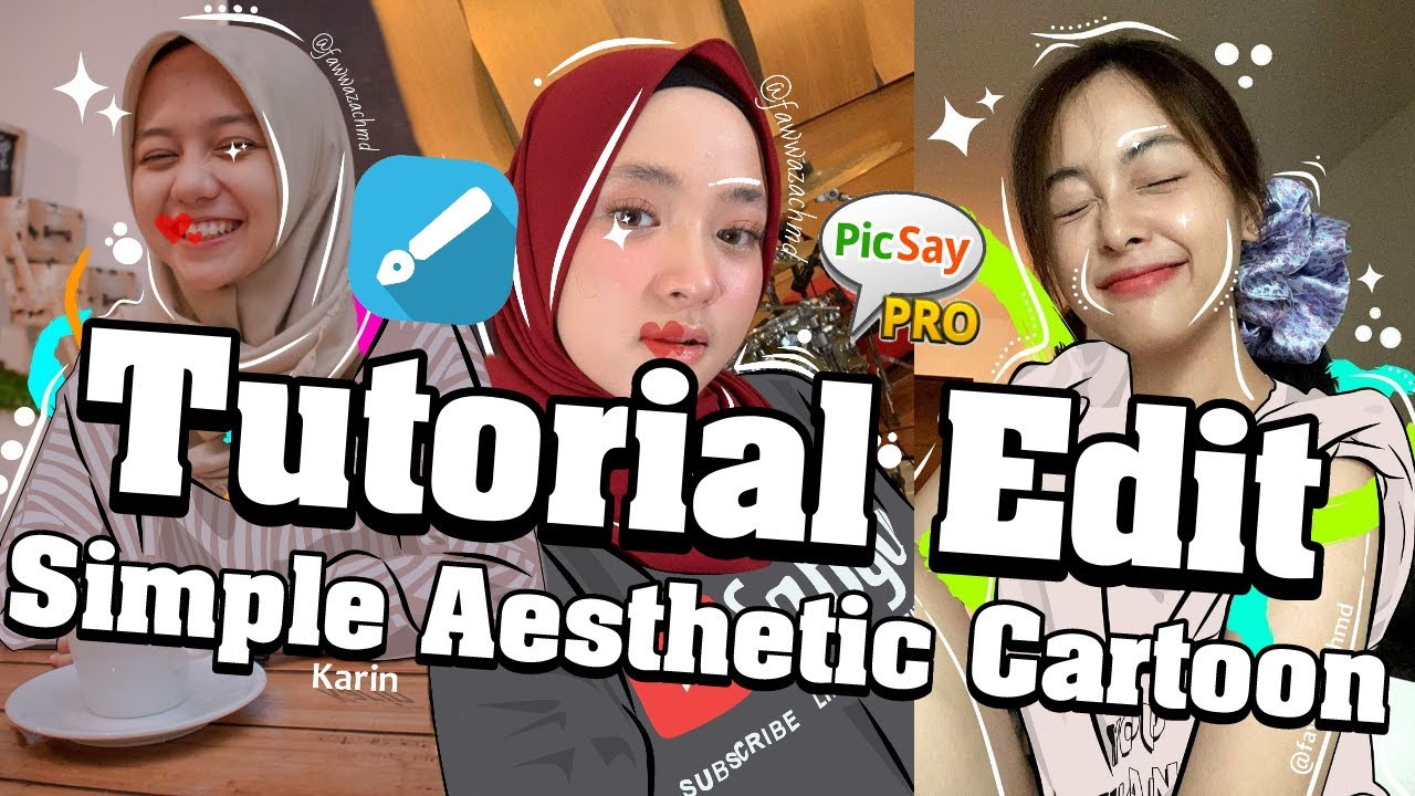 Cara Edit Foto Simple Aesthetic Cartoon Infinite Design - YouTube