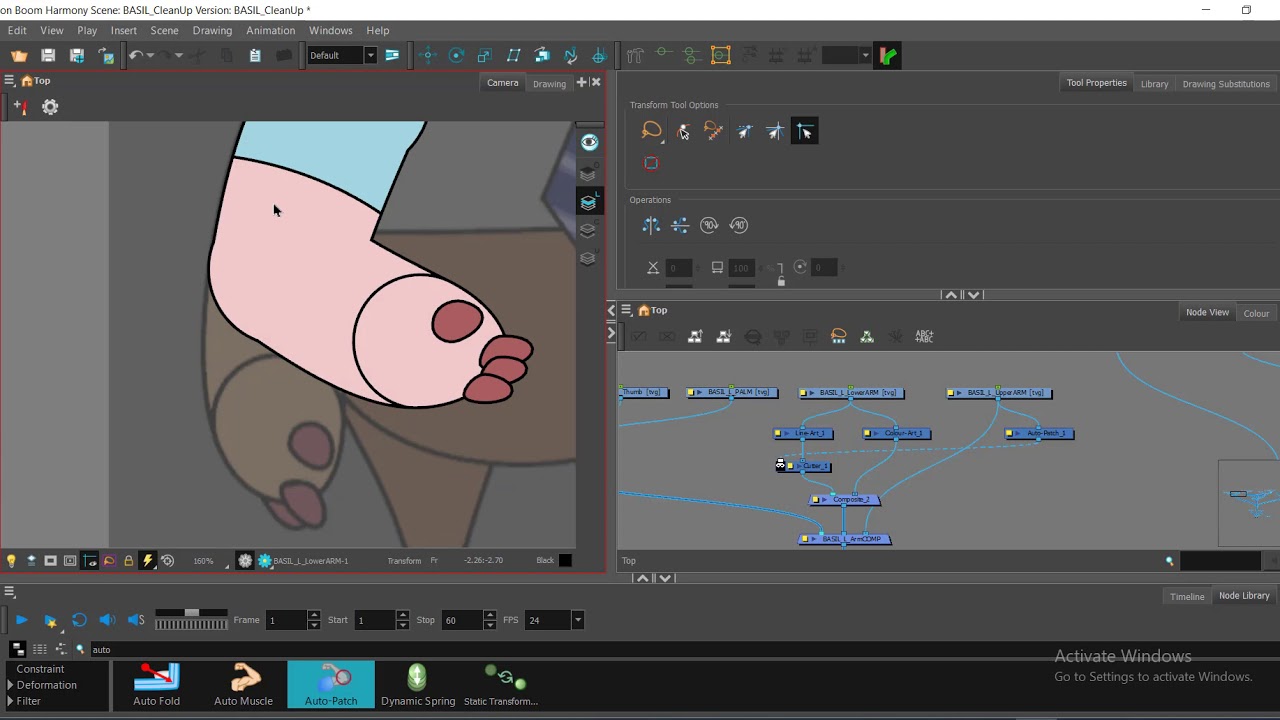 TOON BOOM HARMONY Using AUTO PATCH for Character Clean Up YouTube