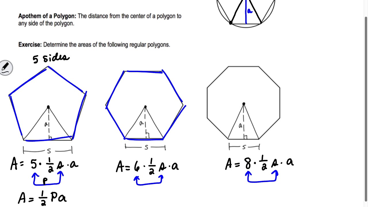 Section 11.2 Summer Geometry: Areas of Regular Polygons - YouTube