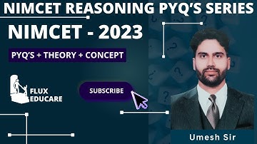 NIMCET 2023 Reasoning Paper Solution | Full Explanation of All Questions | MCA Entrance Preparation