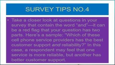 7 tips for good survey questions(all kinds of videos)