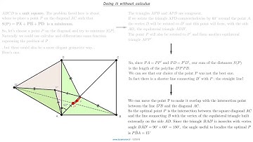 Doing it without calculus
