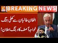 Open war with Afghan Taliban | Khawaja Asif's domineering announcement! | Breaking News | GNN