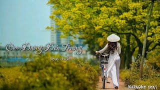 Video thumbnail of "Con Đường Đến Trường Karaoke | Beat chuẩn | Hoa Học Trò | Hoa Điệp vàng"