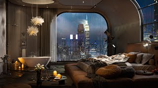 Rainy Night Comfort | Cozy Apartment Ambience with Smooth Piano Jazz | Sleep and Study 🌨️ by Cozy Bedroom 13,861 views 1 year ago 3 hours, 29 minutes