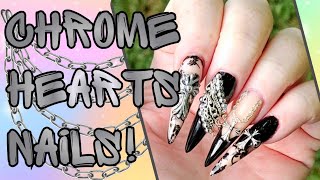 Chrome Hearts Nails! ⛓️🩶🖤