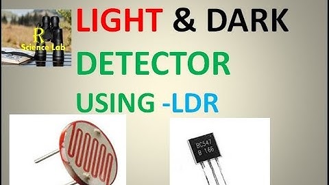 light and dark detector circuit   . (USING LDR and BC547 Transistor).
