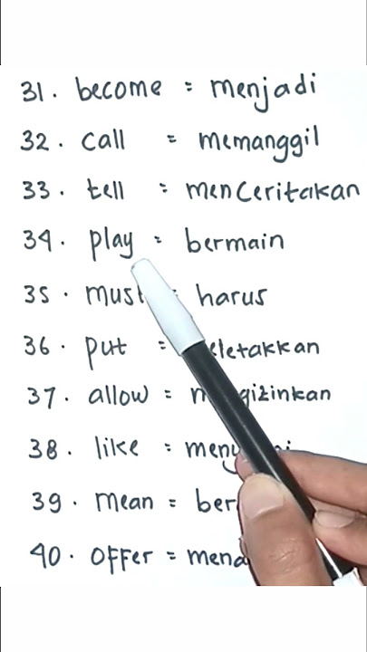 Belajar Bahasa Inggris Tentang Kata Kerja / Verbs in English #shorts