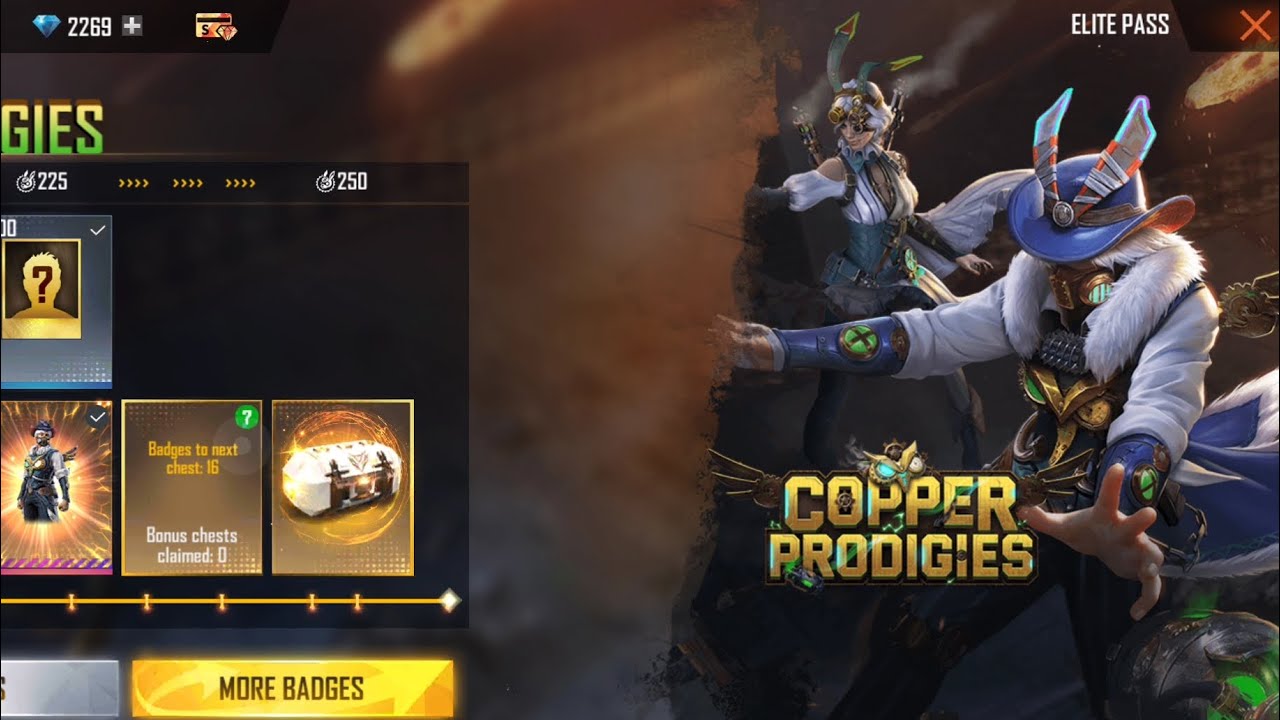 COPPER  PRODIGIES ELITE PASS SEASON 46 | Free fire