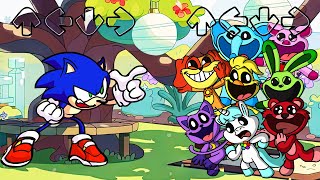 NEW FNF Sonic Exe vs Smiling Critters (ALL PHASES) Sings Can Can ( Bluey Mod ) Friday Night Funkin'