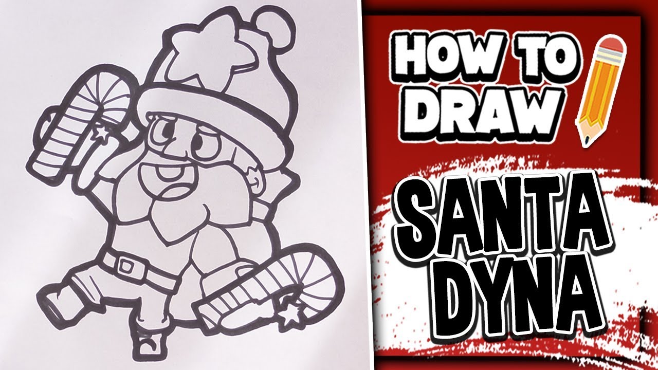 How To Draw Santa Dynamike Brawl Stars Skin Lextonart Youtube
