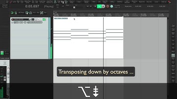 Reaper DAW: MIDI Item Transposition in Main View