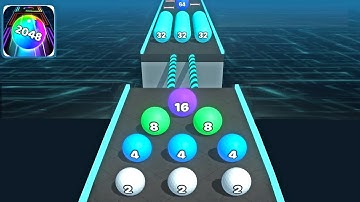 Crazy Ball Run 2048 - Night Mode Ball Merge ! All Levels Gameplay (2-11) android, ios