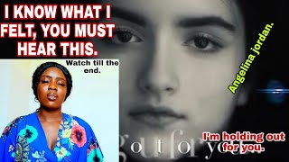 Angelina Jordan (I'm still  holding out for you) REACTION, omg I felt it.