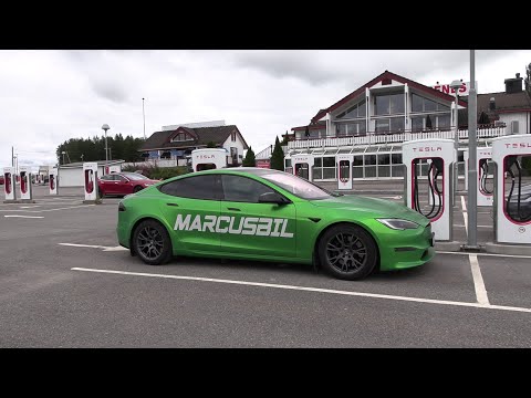 Tesla Model S Plaid 1000 km challenge with trailer part 2