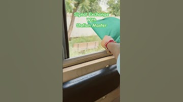 signal exchange with station master, flag exchange in railway #railway #shorts