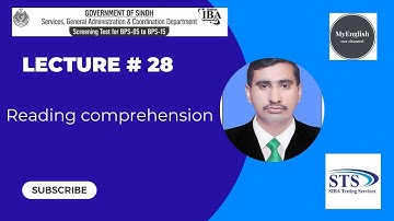 Reading Comprehension| Iba-sts bps 5 to 15 grade test preparation | Lecture #28 |@myenglish