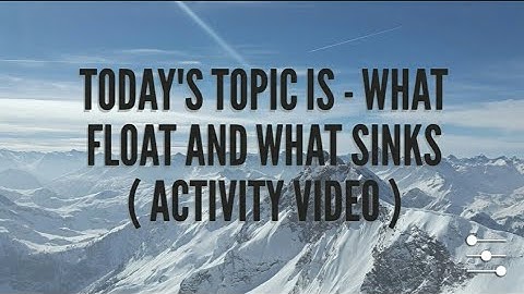 Class 5 EVS chapter 7 " Experiment with water " Activity Video