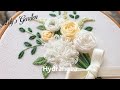 나홀로 프랑스자수 no. 60 수국 꽃다발(Hydrangea Bouquet) Flower embroidery, 입체자수, 링 스티치