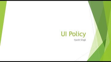 What are UI policies and how to create a UI Policy in ServiceNow