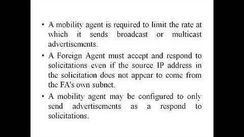 Agent Solicitation | Mobile IP| Mobile Network Layer | Mobile Computing