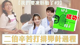 【我們要凍胚胎了#2】好消息二伯辛苦打針取卵成功帶大家看精卵結合瞬間的珍貴畫面