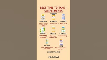 Best Time to Take Supplement For Best Result | Best Time Explained #healthylifestyle #healthyeating