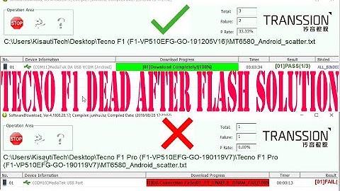Firmware For Device Tecno F1 solution Fix dead boot after flash 100%