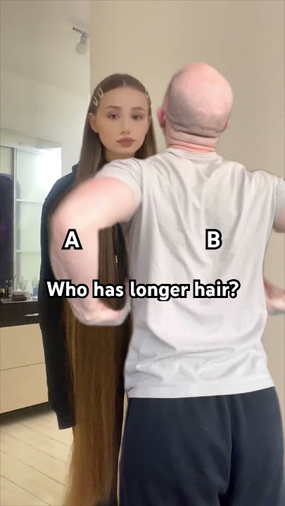 Who has longer hair? #hair #longhair #funny #youtubeshorts #shorts #viralvideo #viralshorts #bald