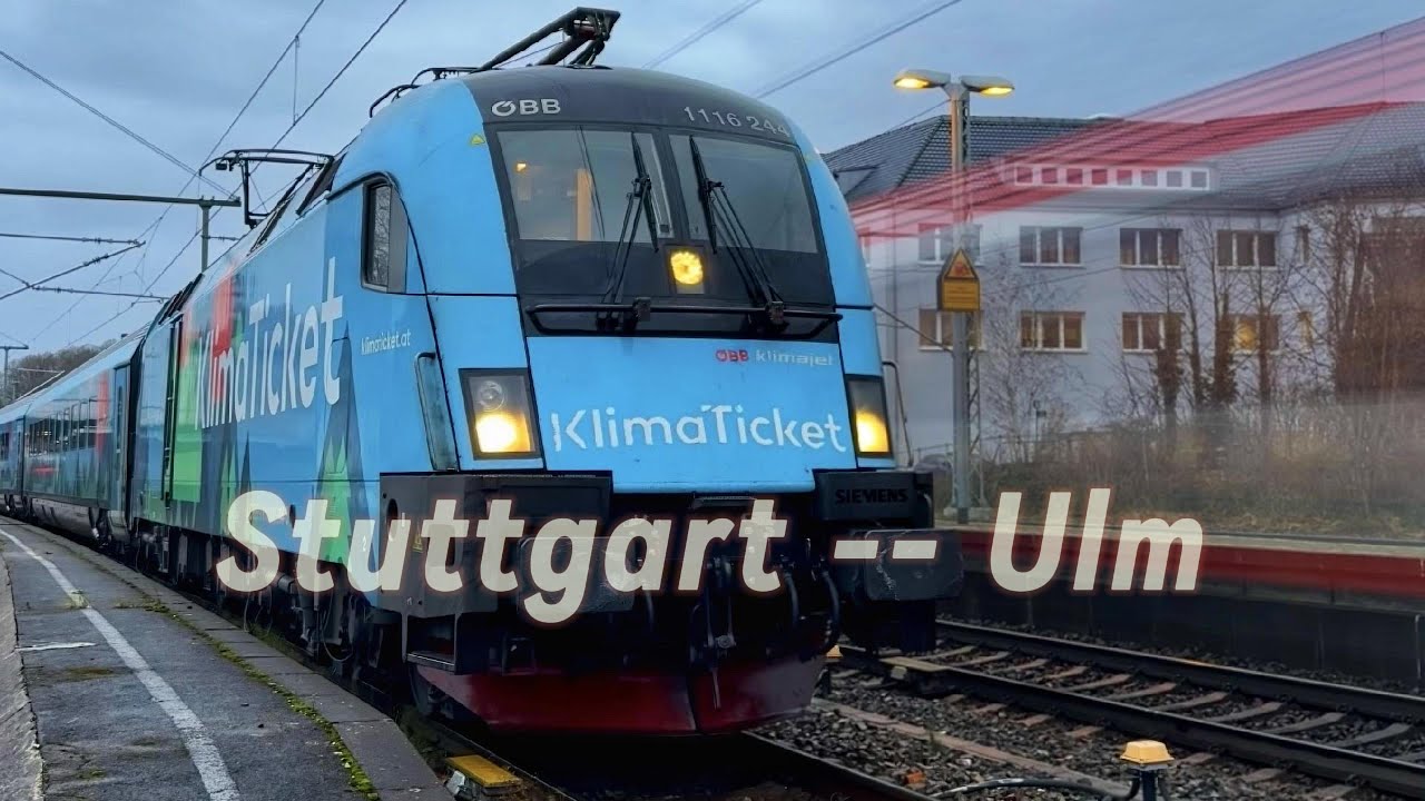 Mit dem Railjet von Stuttgart nach Ulm