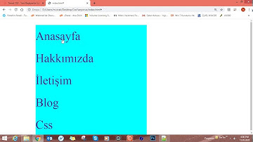 Css İle Yatay  Ve Dikey Menü Yapımı